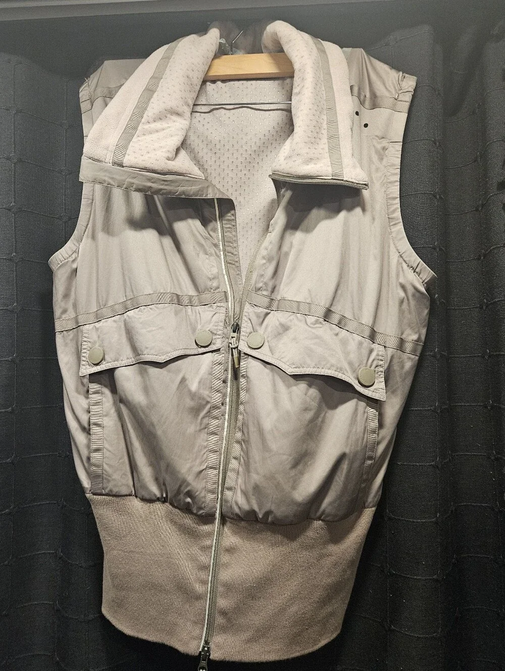 Adidas by Stella McCartney Vintage Sporty Vegetarian Vest | Taupe | IT 44 (US M) - Picture 2 of 8